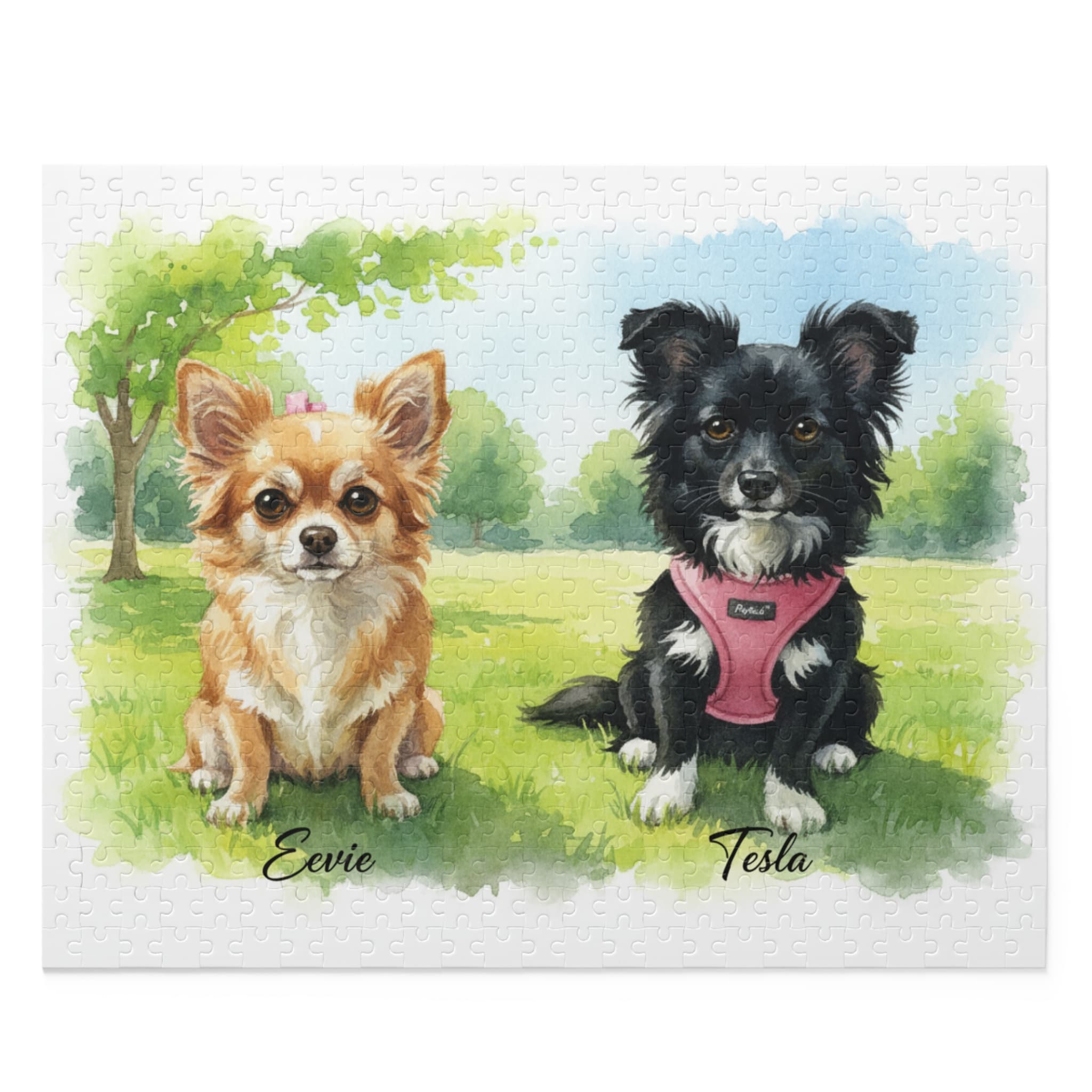 Custom Pet Portrait Puzzle mockup preview