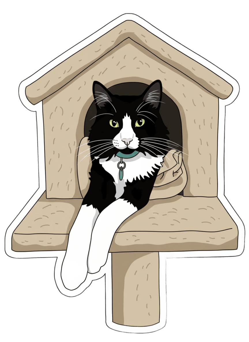 Custom Pet Portrait Stickers mockup preview