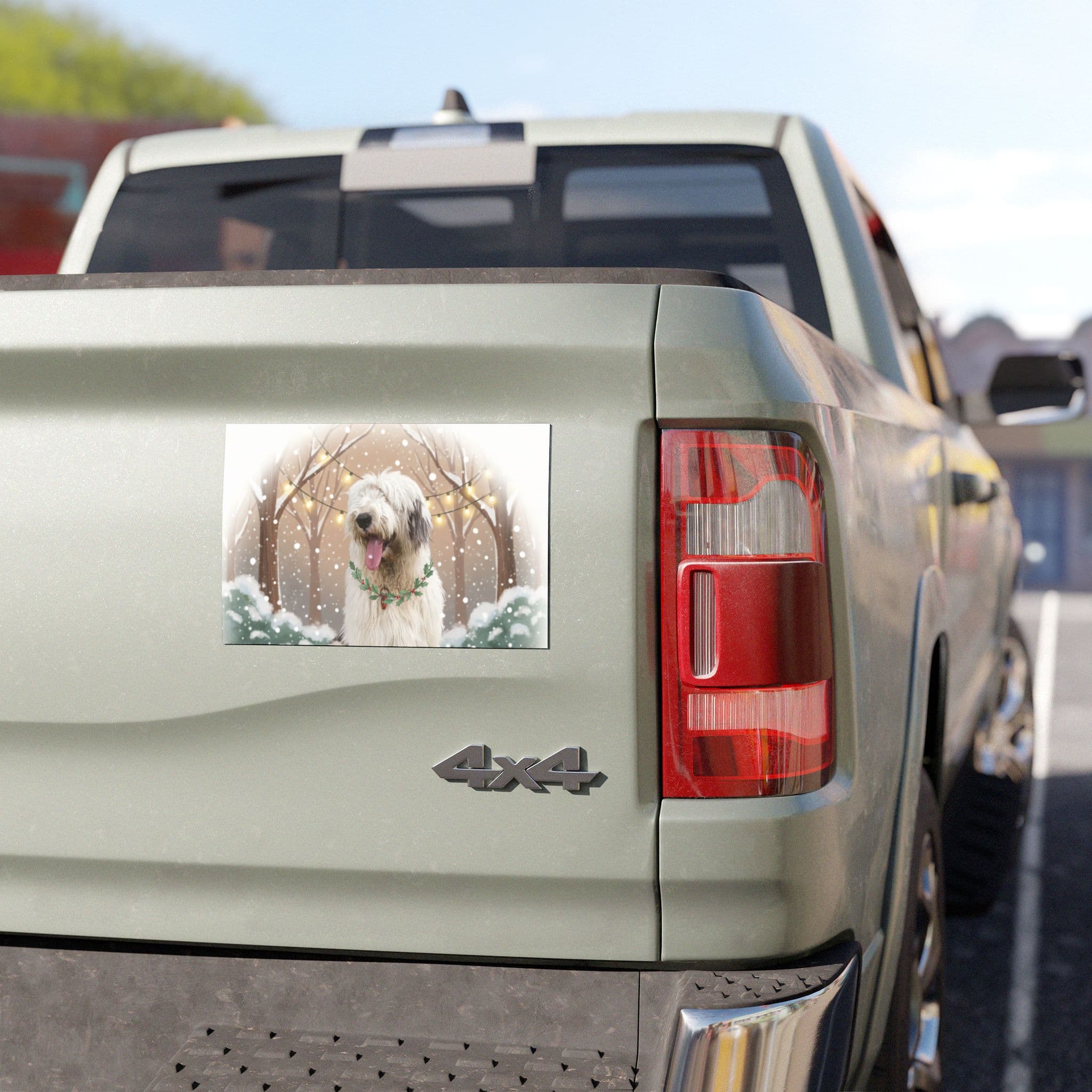 Custom Pet Art Car Magnet | Pet Portrait Magnet (DP) mockup preview