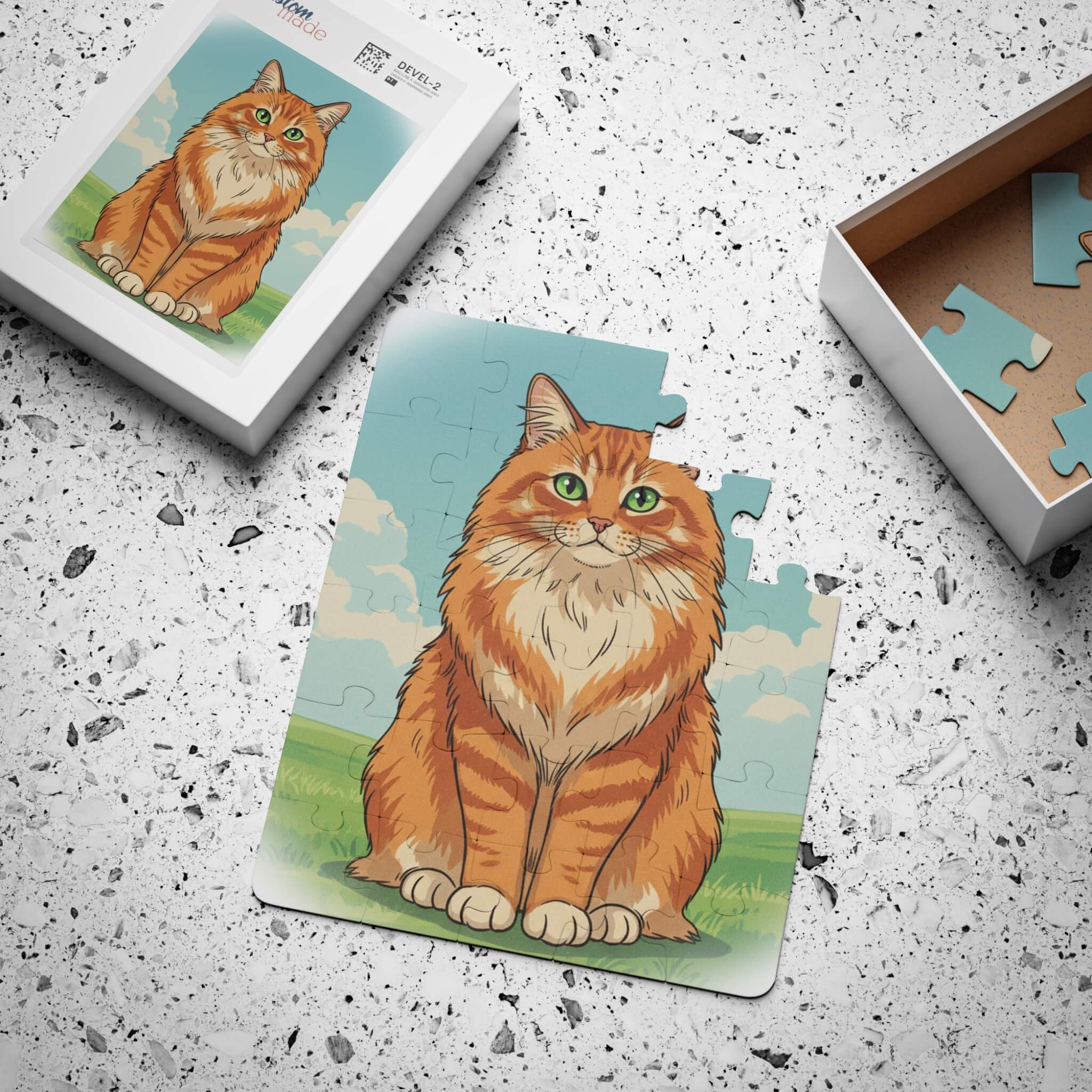 Custom Pet Photo Kids' Puzzle 30-Piece | Personalized Child Puzzle (DP) mockup preview